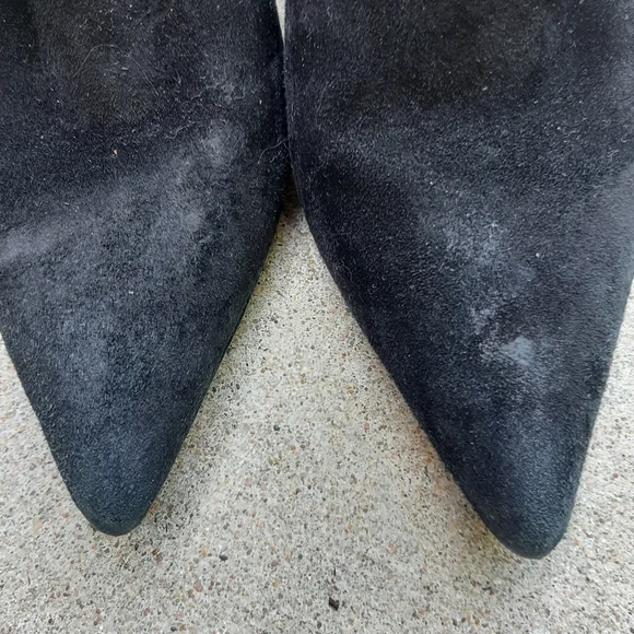 Sam Edelman Black Fringe Size 7.5 Heeled Booties - Picture 3 of 9